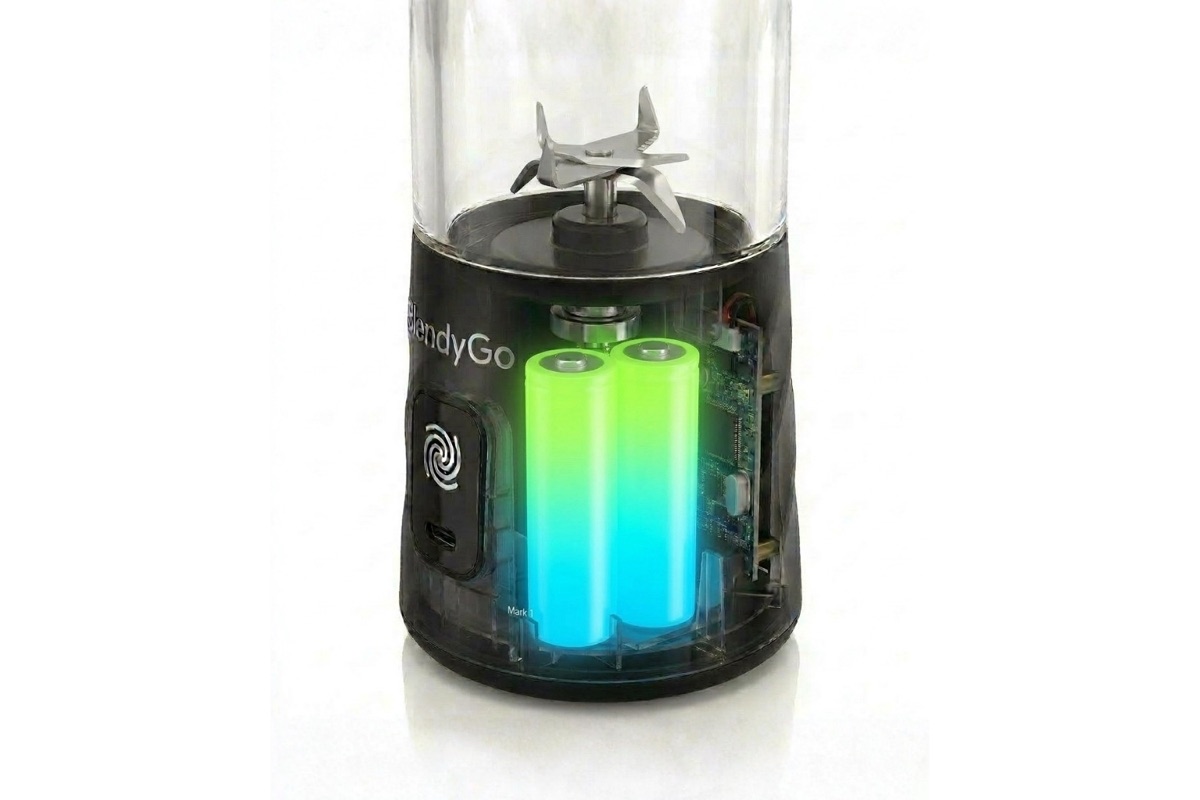 BlendyGo3バッテリー断面 — 大容量5000mAh